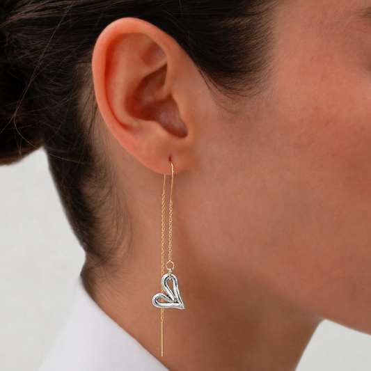 SECRET LOVE STICK SILVER EARRINGS
