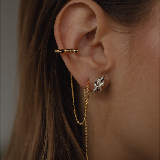 ARETES MINI TWIST PLATA
