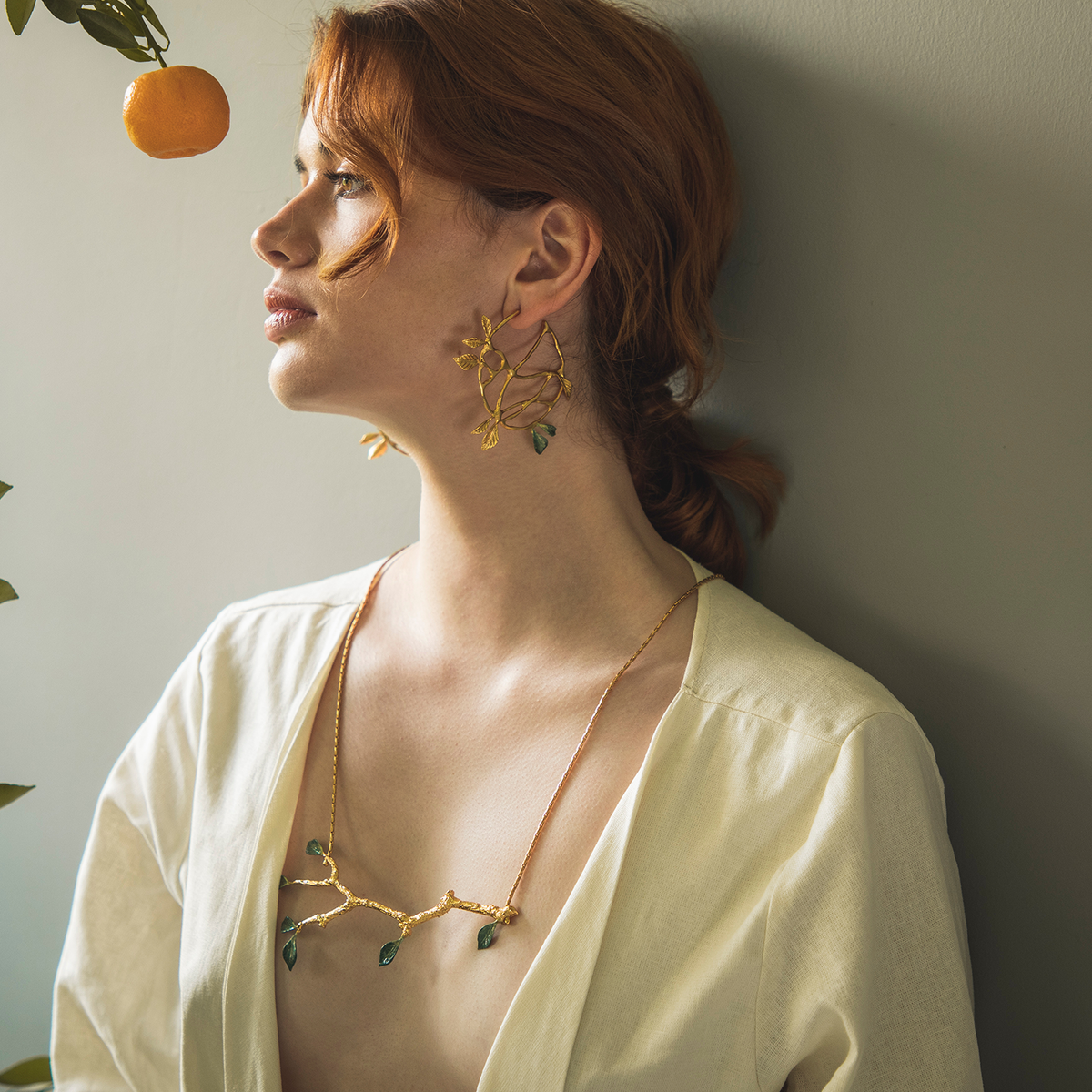 LEMON TREE NECKLACE -ENAMEL