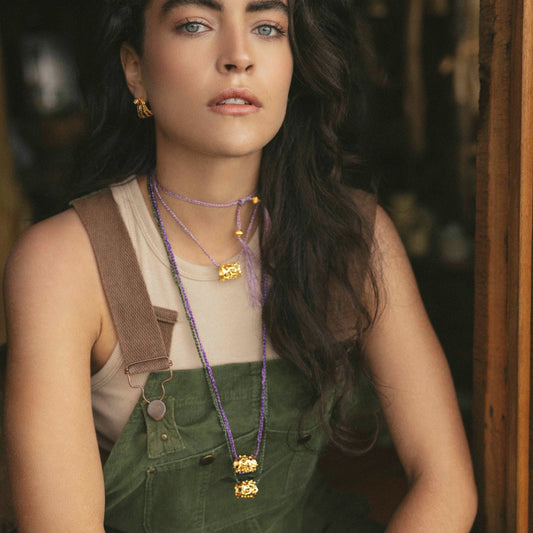 ESFORA NECKLACE THREAD GREEN