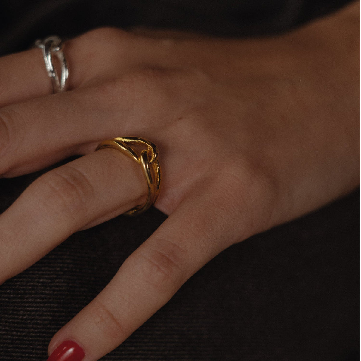 CROSS GOLD RING