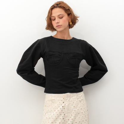 ALLURE BLACK SWEATSHIRT