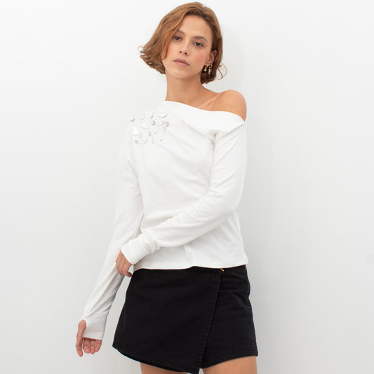 LUSTRE IVORY SHIRT