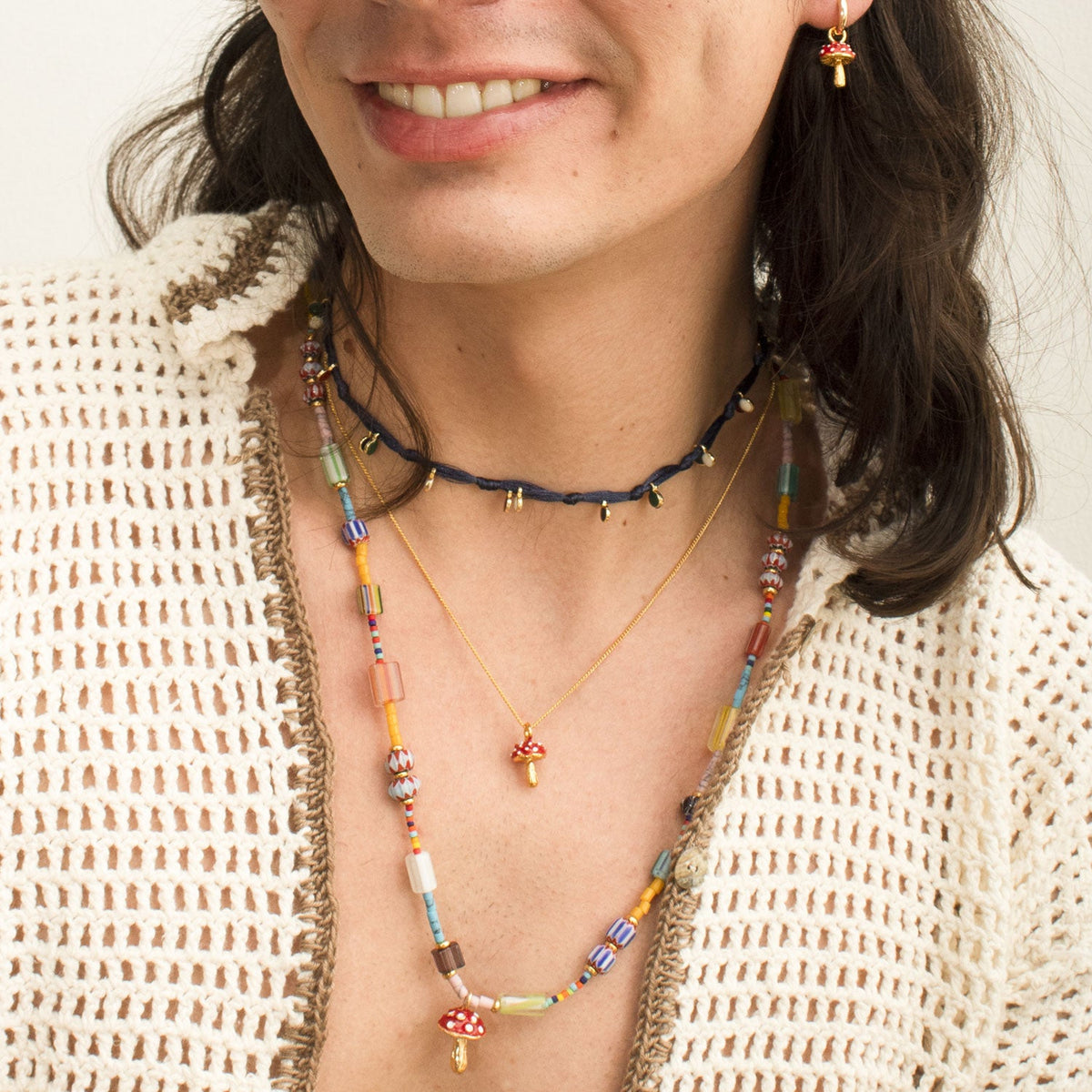 RED SETA NECKLACE