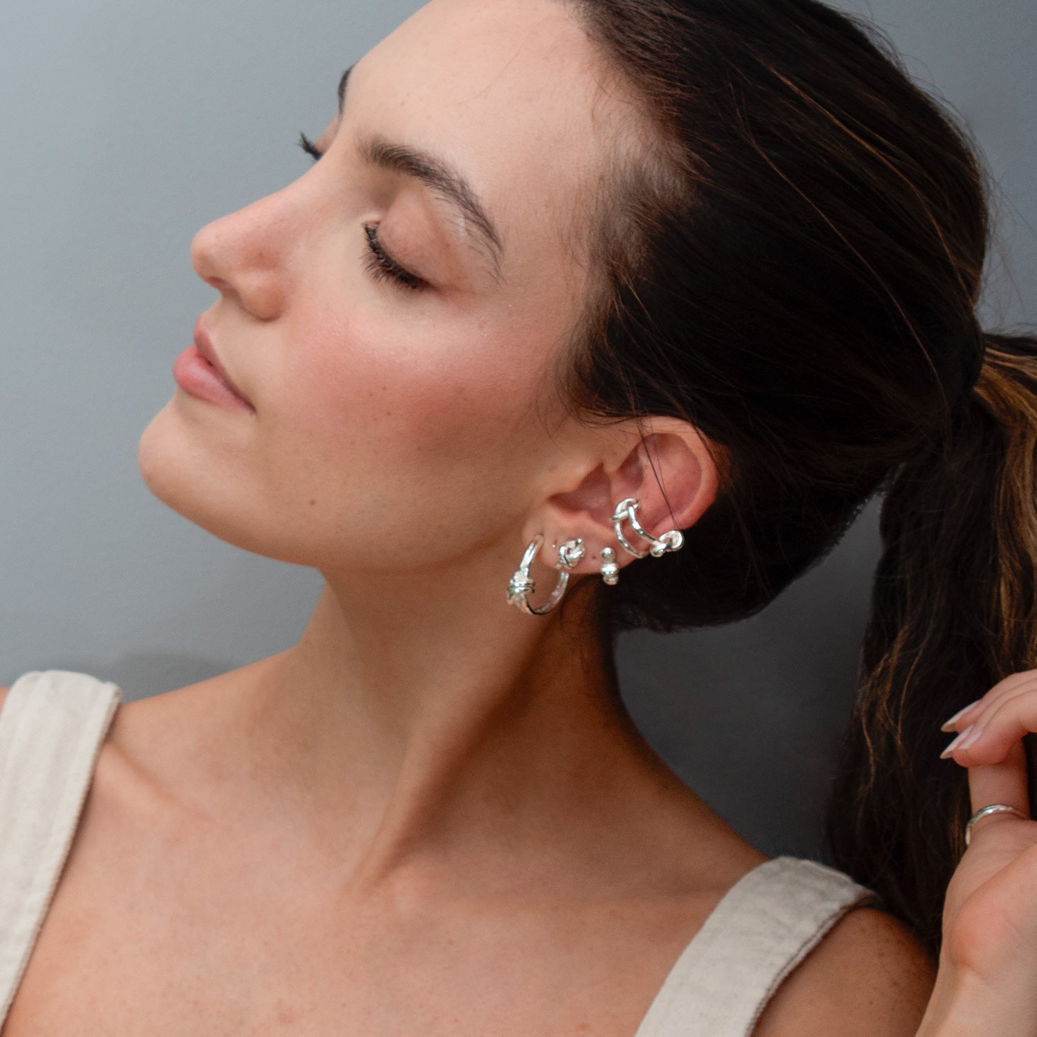 EAR CUFF MAXI RUJAN SILVER