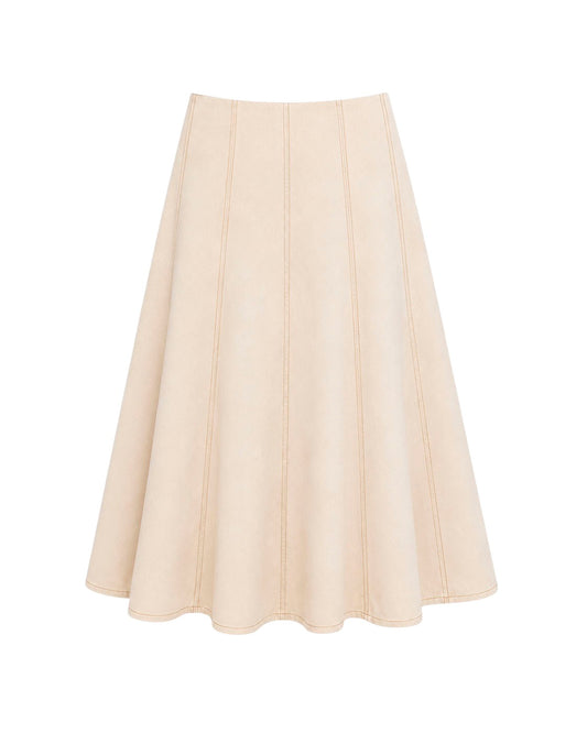 GEMA IVORY VELVET SKIRT