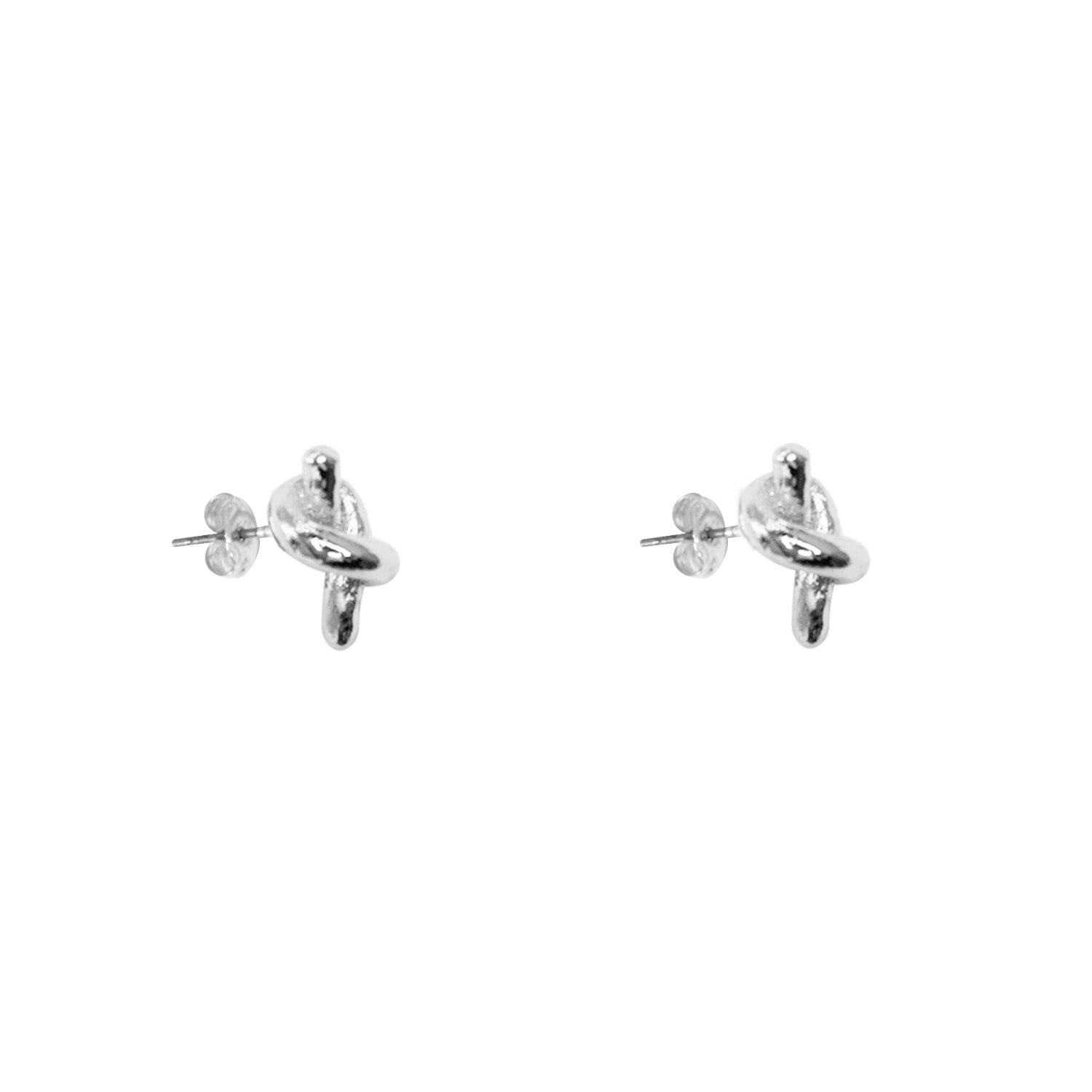 ARETES MINI TWIST PLATA