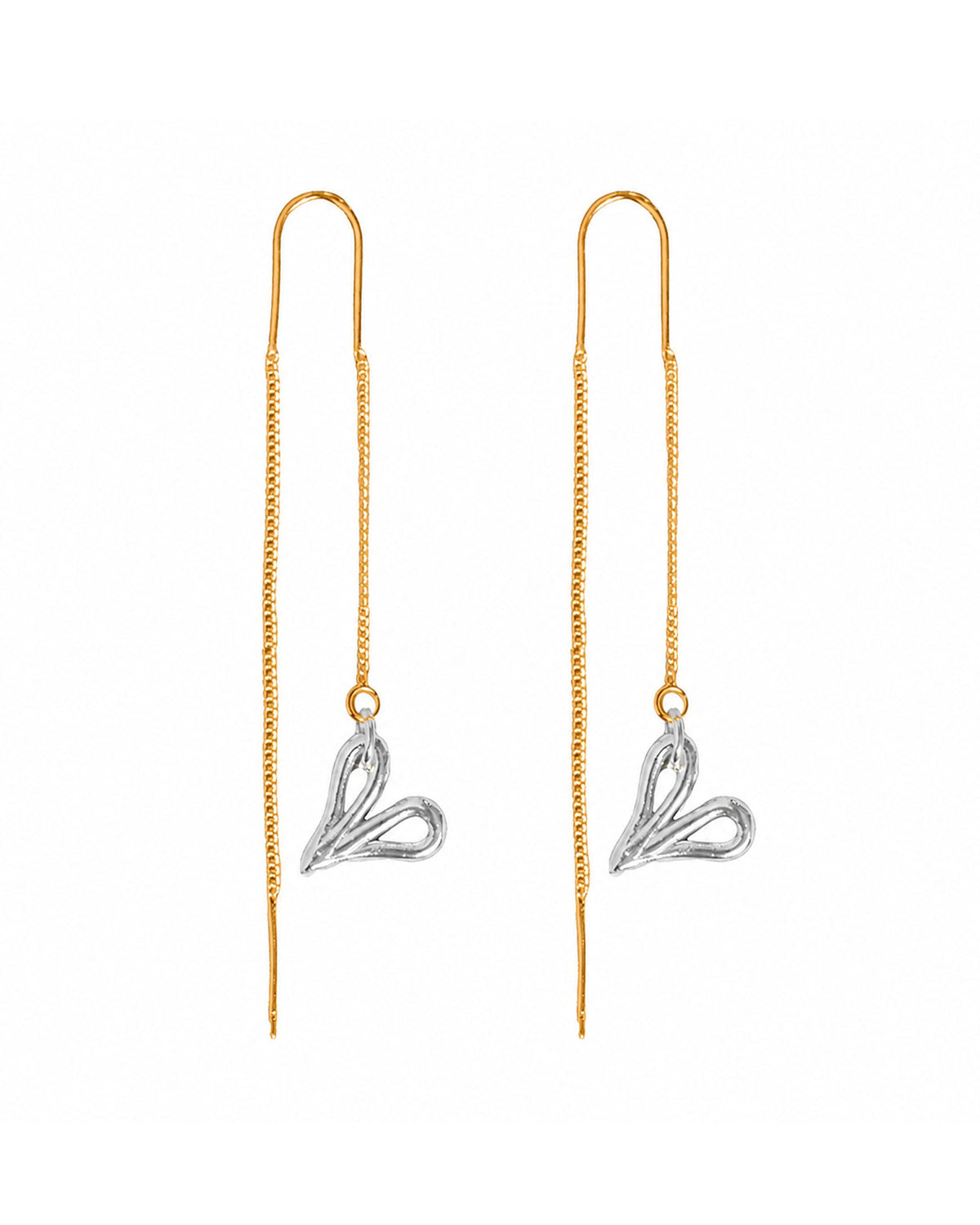 SECRET LOVE STICK SILVER EARRINGS
