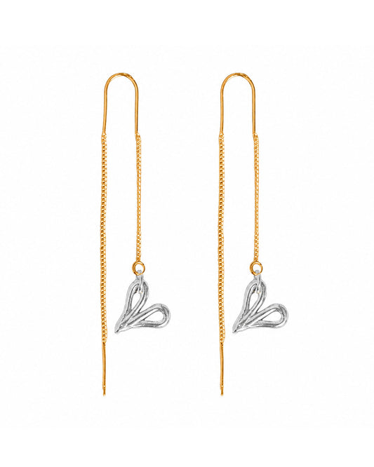 SECRET LOVE STICK SILVER EARRINGS