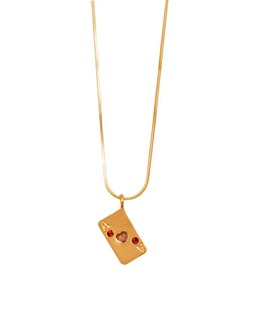 VELVET CARD NECKLACE