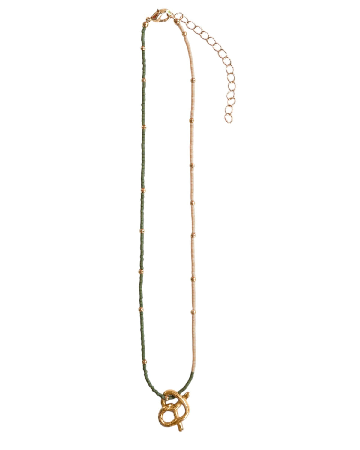 PRETZEL GREEN NECKLACE