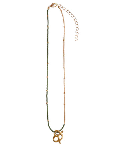 PRETZEL GREEN NECKLACE