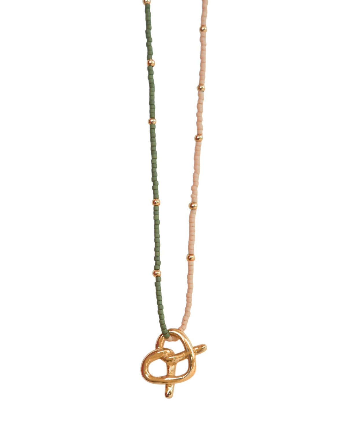 PRETZEL GREEN NECKLACE