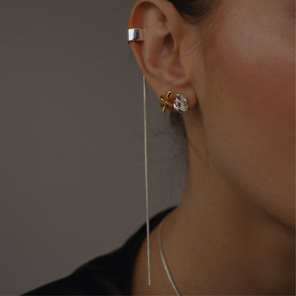 ARETES MINI TWIST PLATA
