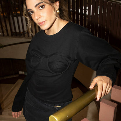 ALLURE BLACK SWEATSHIRT