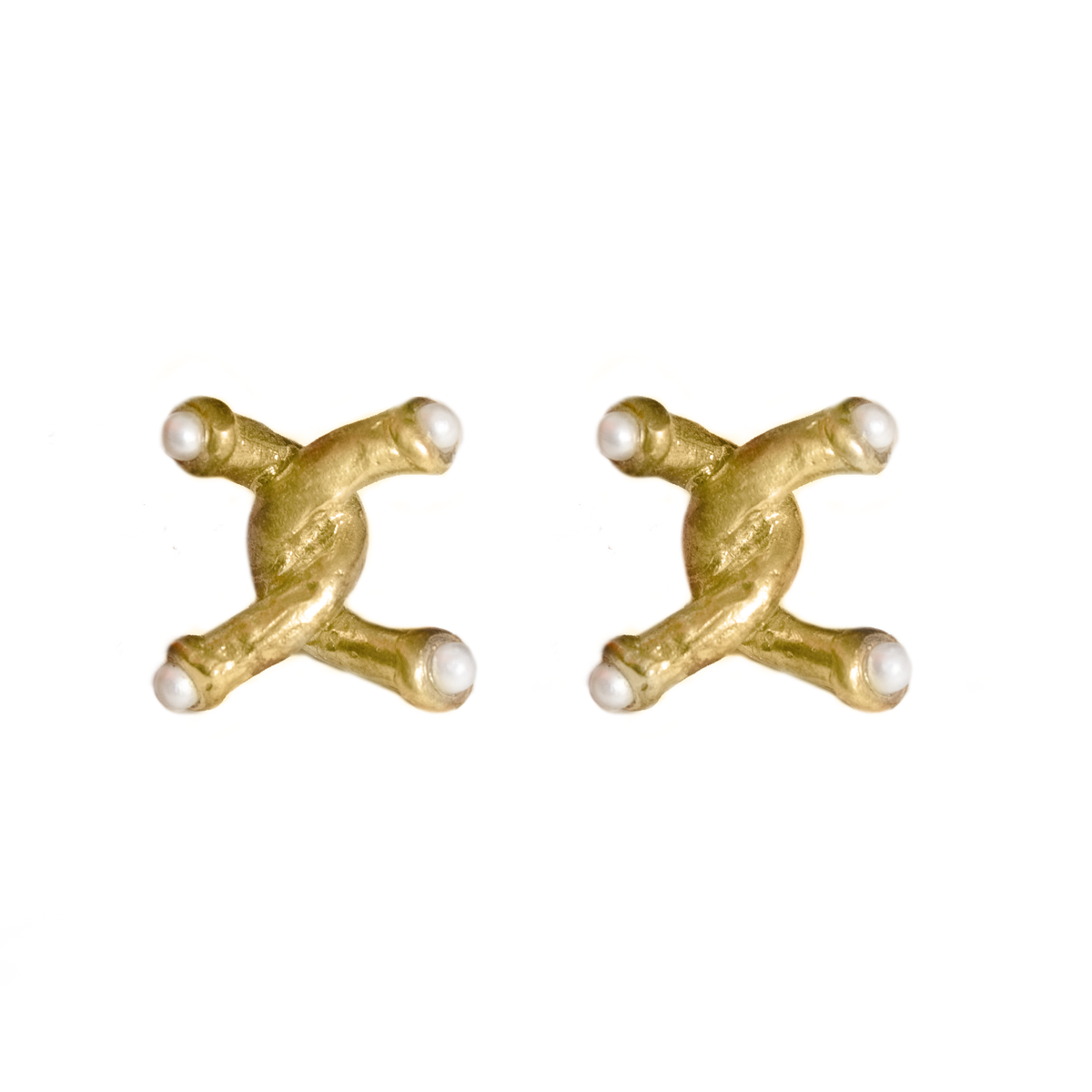 EXE PEARL GOLD EARRINGS