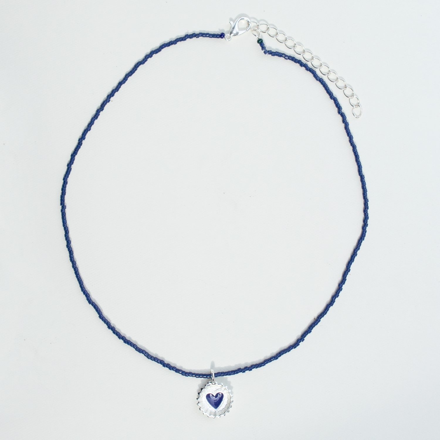 COLLAR COCACOLA BLUE BEADS