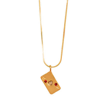 VELVET CARD NECKLACE