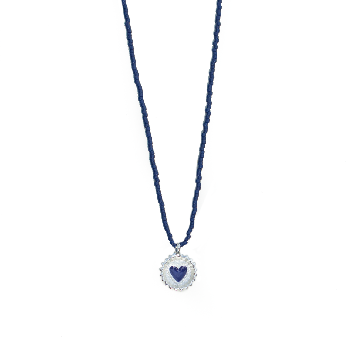 COLLAR COCACOLA BLUE BEADS