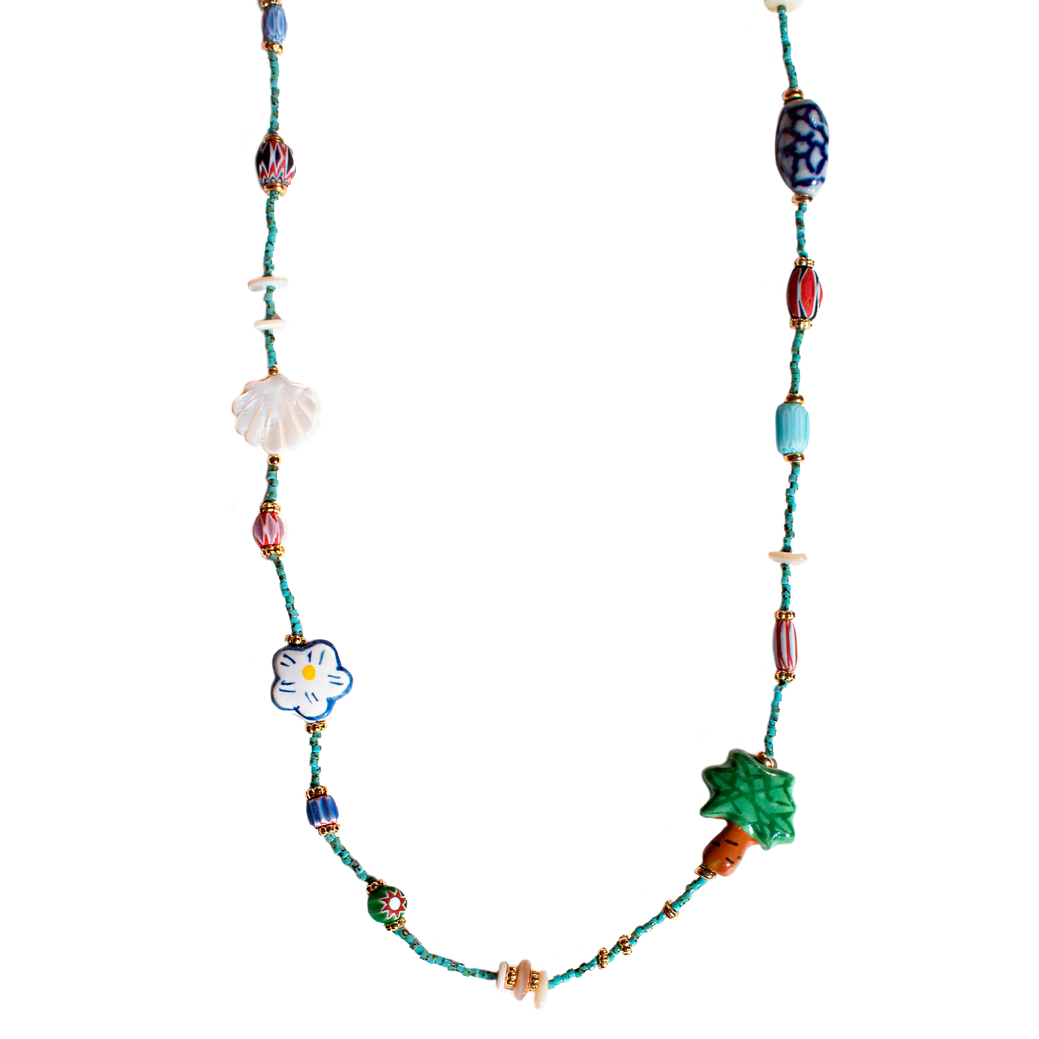 TROPICALIA NECKLACE BLUE