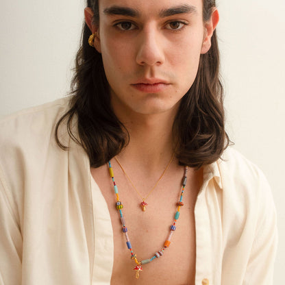 RED SETA NECKLACE