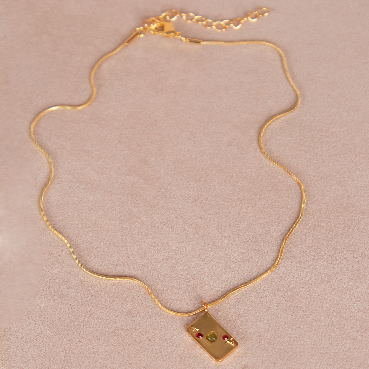VELVET CARD NECKLACE