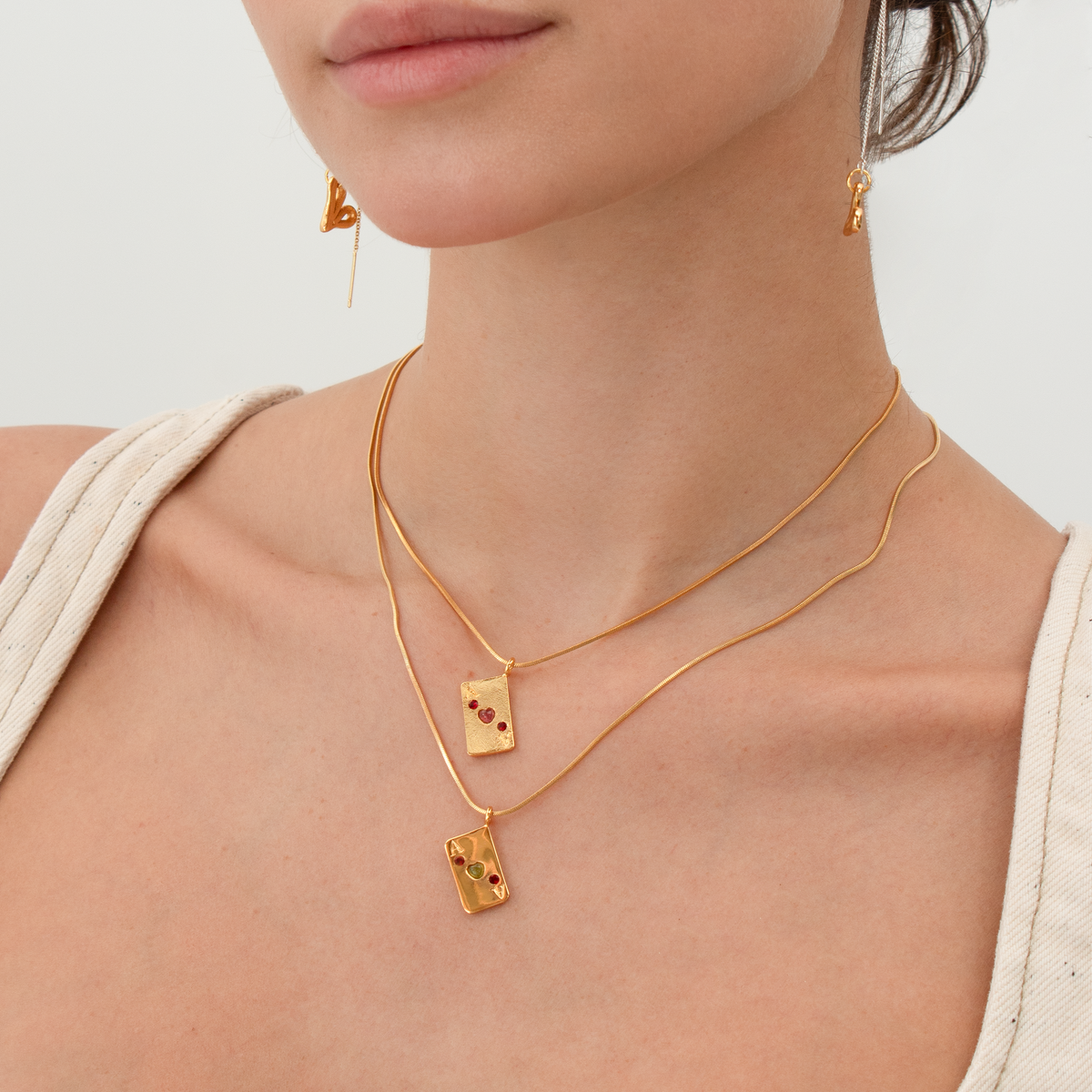 VELVET CARD NECKLACE