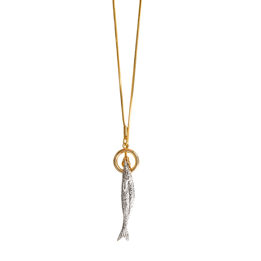 SILVER FISH NECKLACE