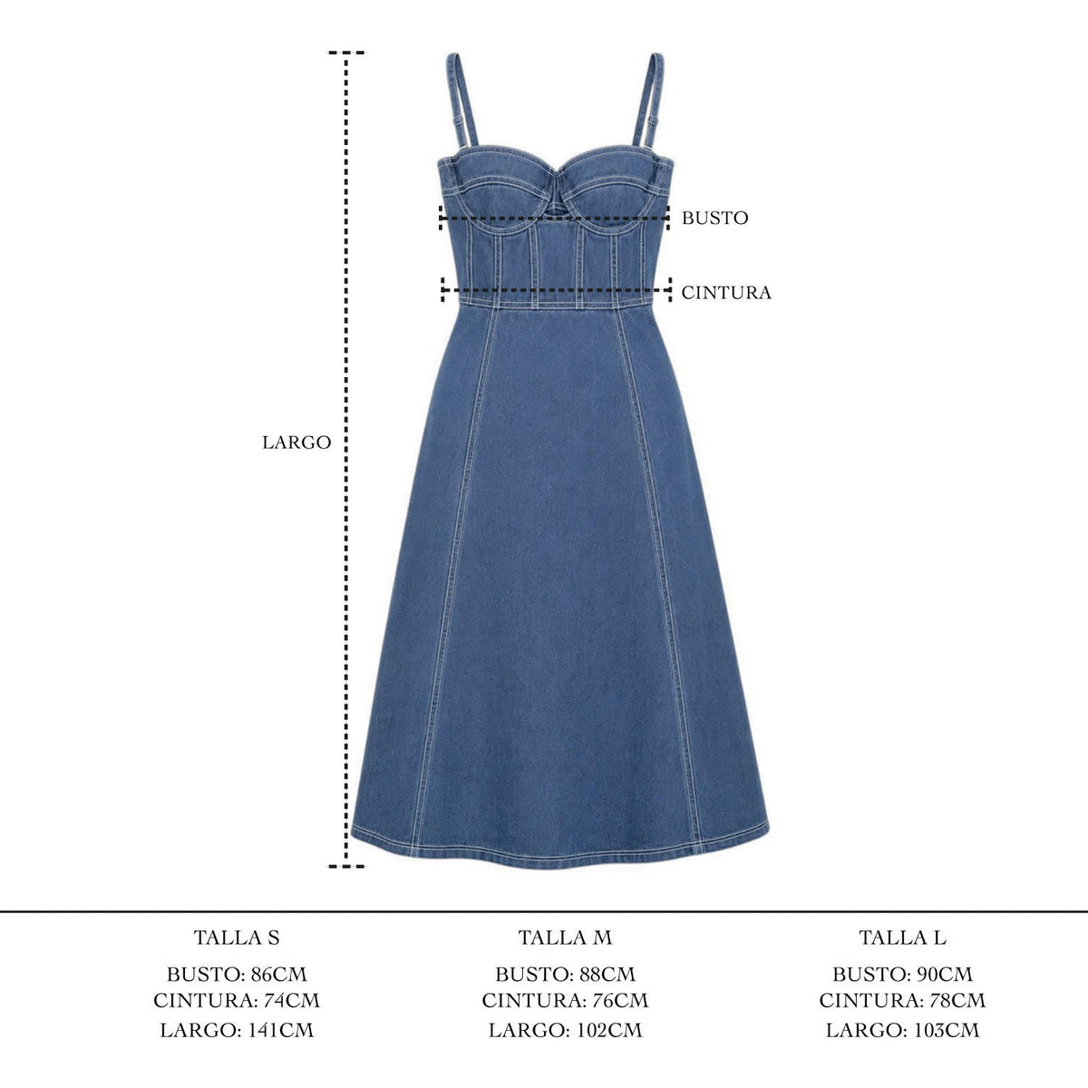 DUNE DRESS BLUE