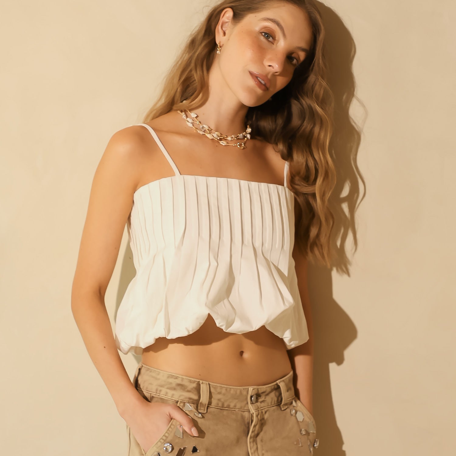 CROP TOP GLOB IVORY