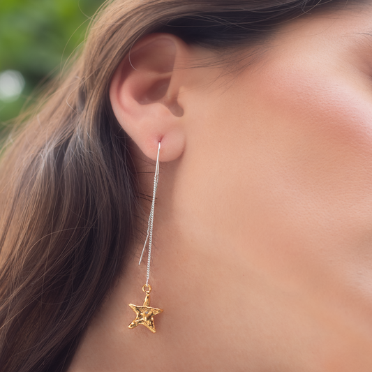 GOLDEN BRILLI TRIM STICK EARRINGS
