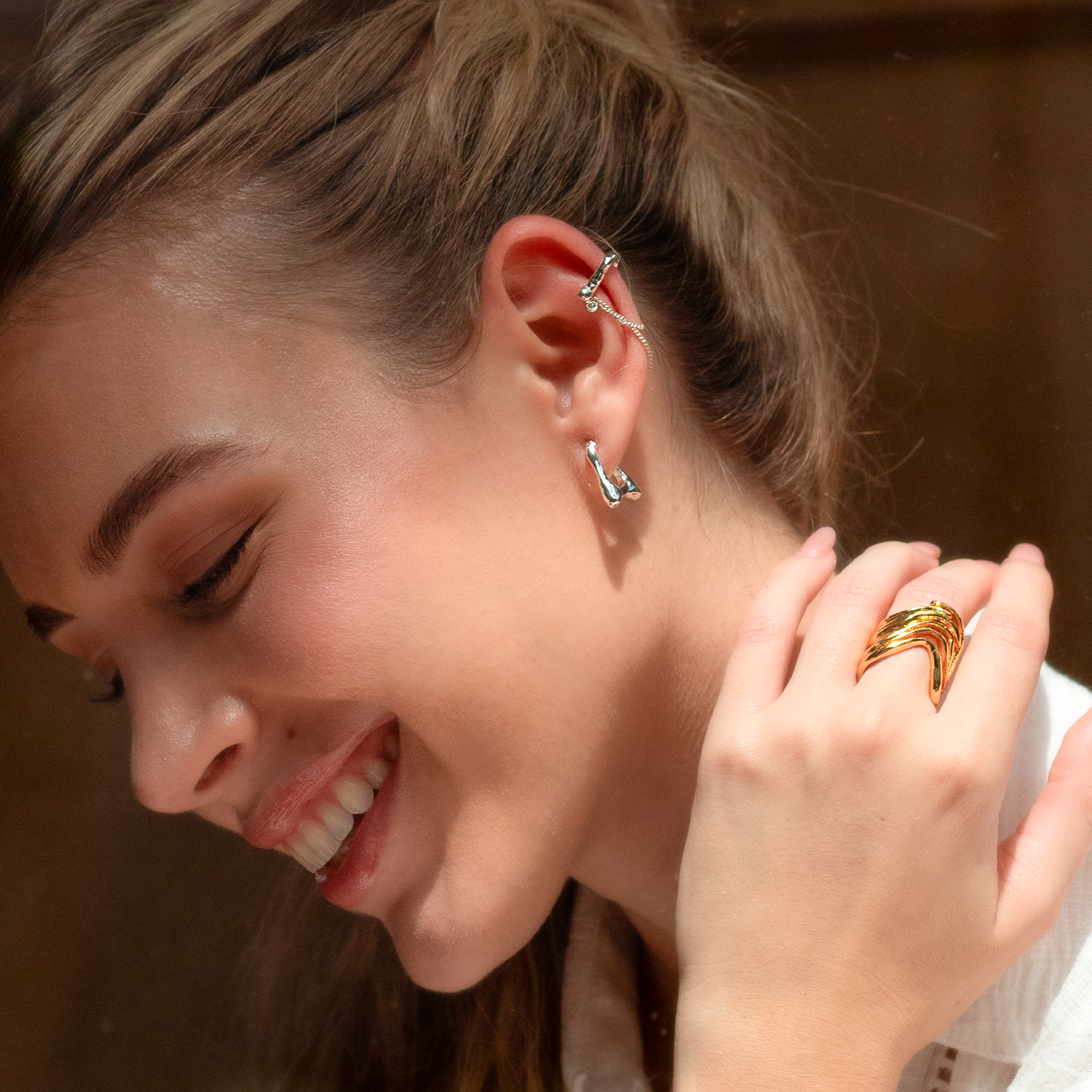 SQUARE SILVER EARRINGS