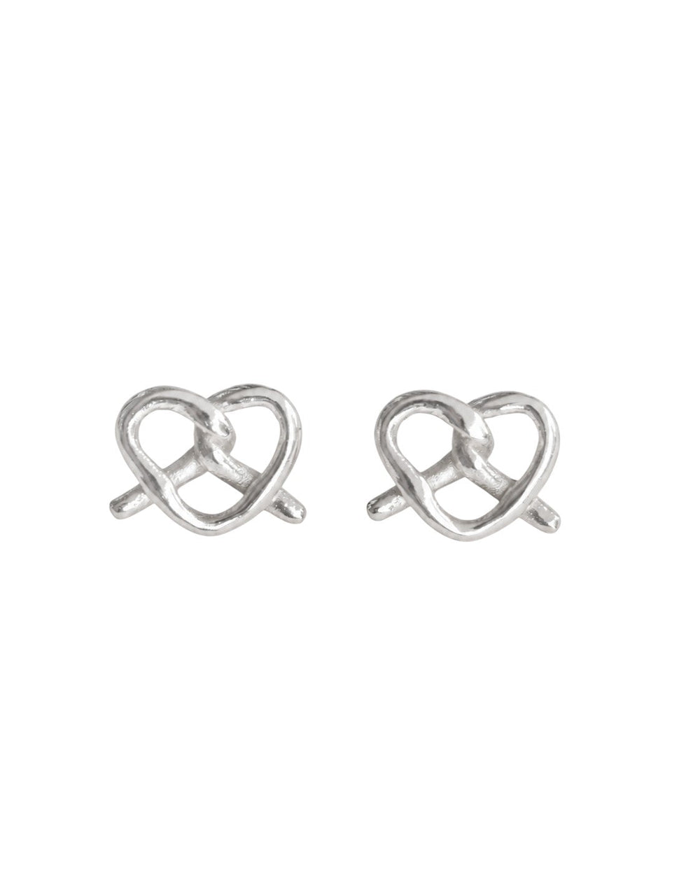 PRETZEL SILVER STUDS