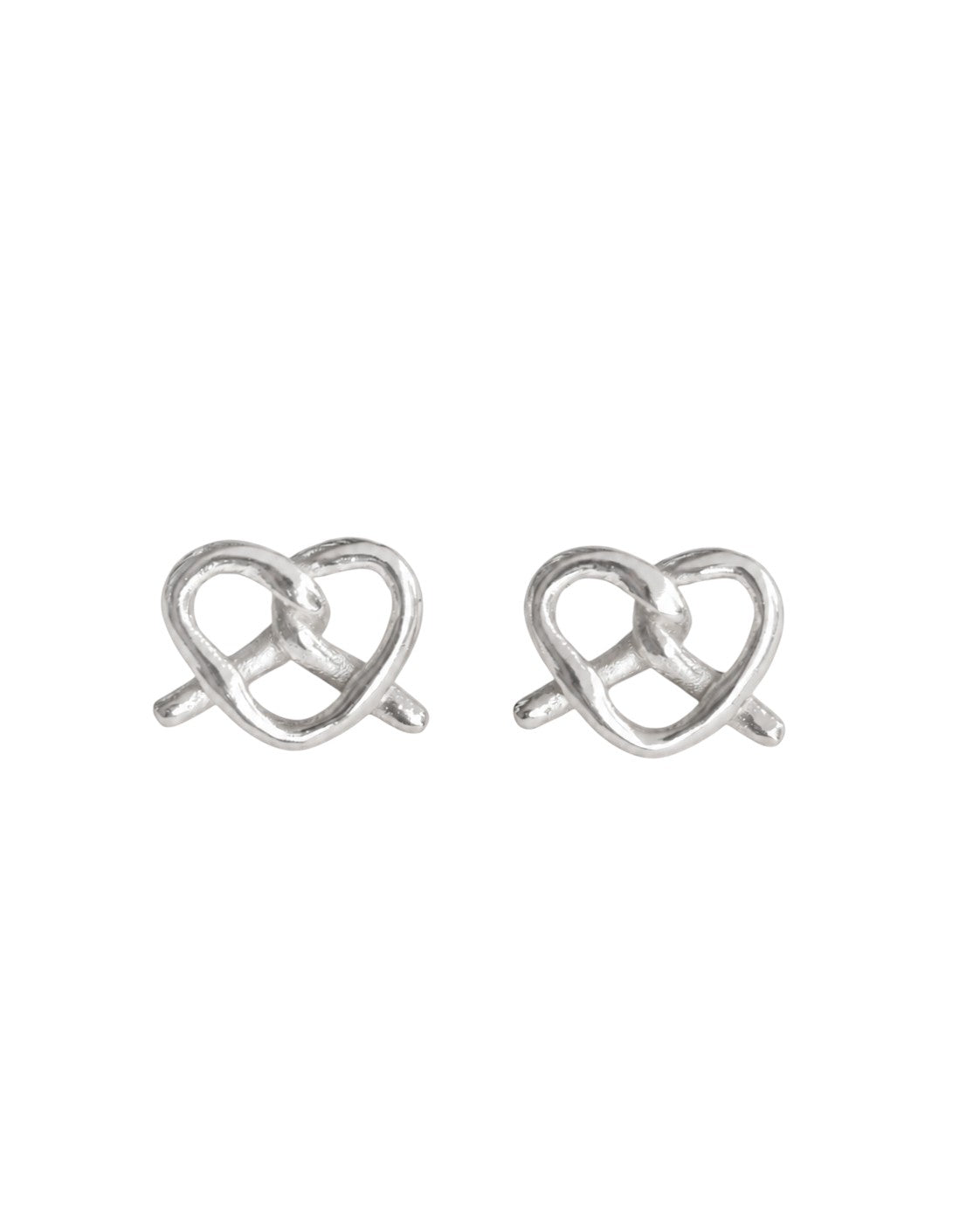 PRETZEL SILVER STUDS