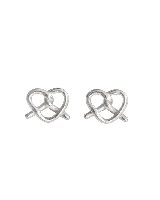 PRETZEL SILVER STUDS