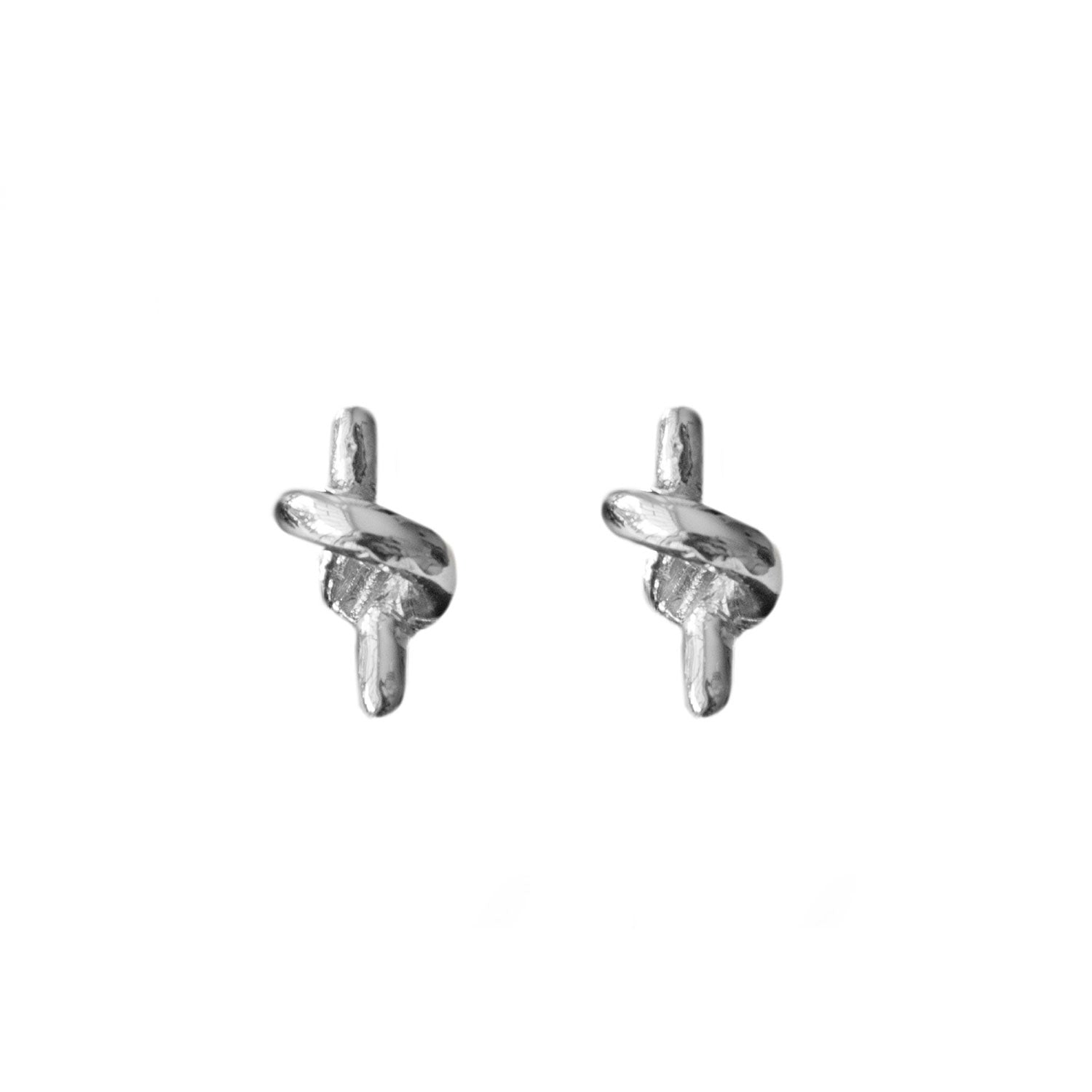 ARETES MINI TWIST PLATA