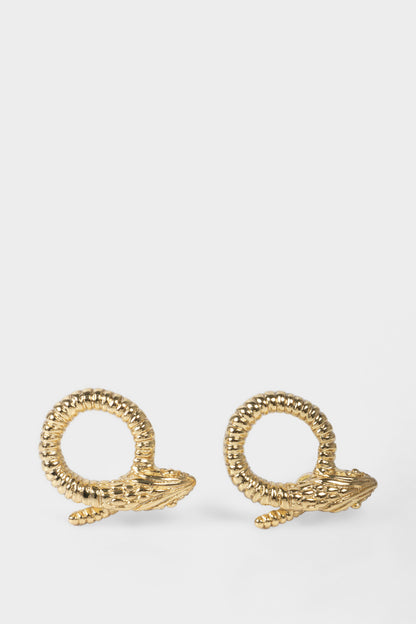 Aretes serpiente circular VELEZ BY PAJAROLIMON - Pajarolimon Colombia