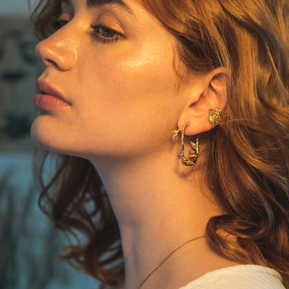 RAIN LEAF  MINI EARCUFF