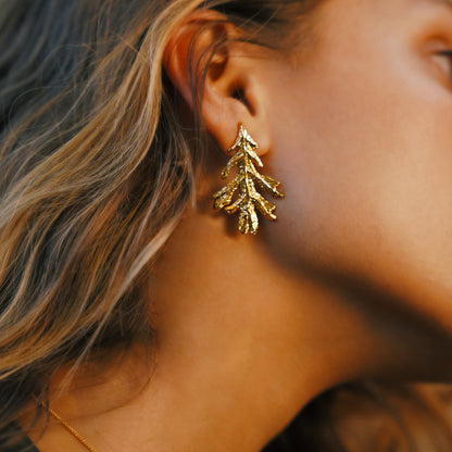 MED HOJA DE OTOÑO EARRINGS