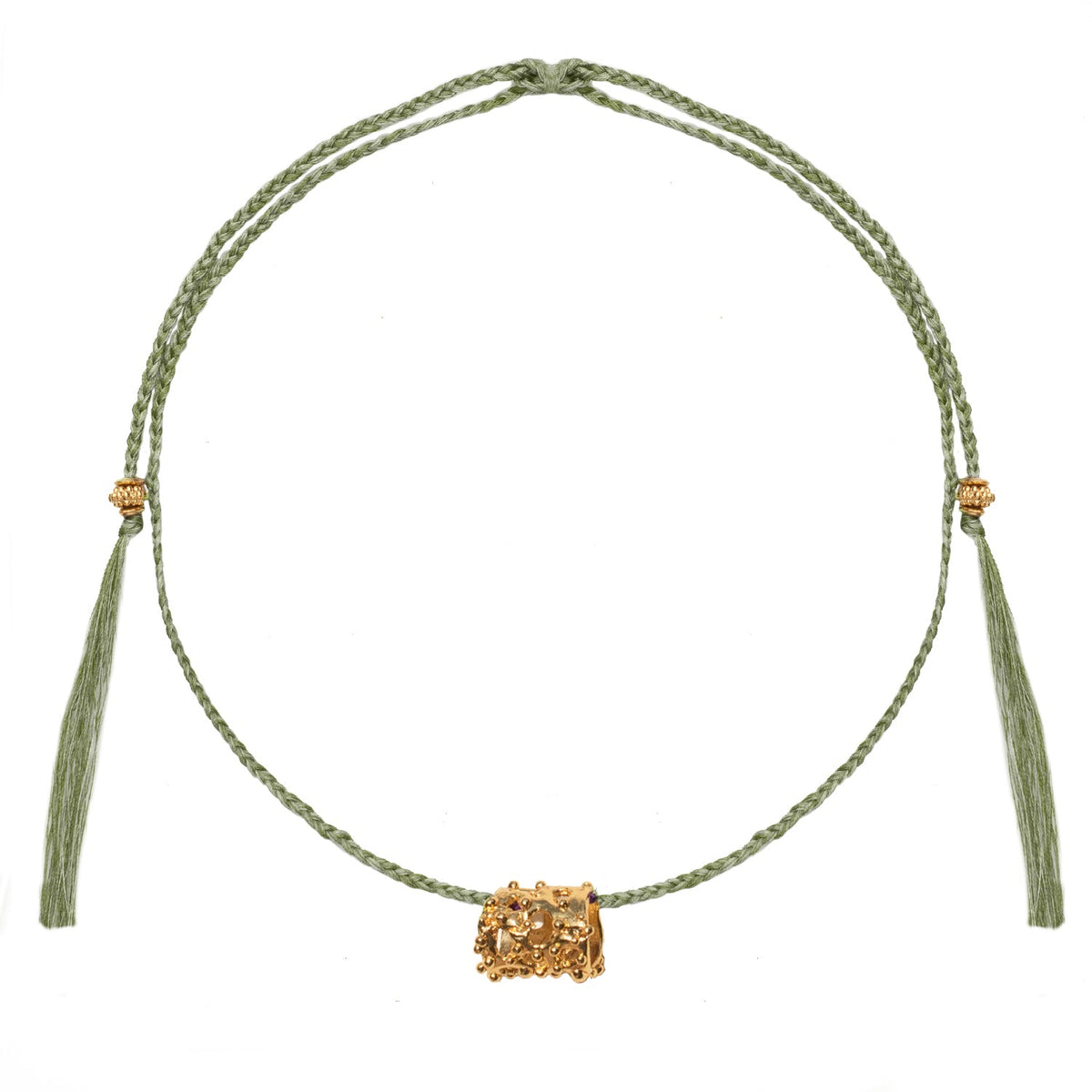 ESFORA NECKLACE THREAD GREEN