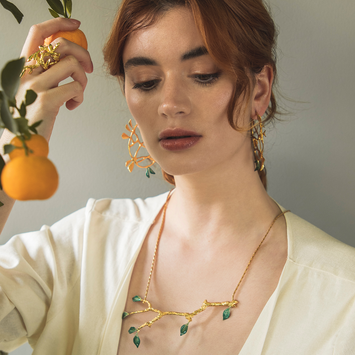 LEMON TREE NECKLACE -ENAMEL