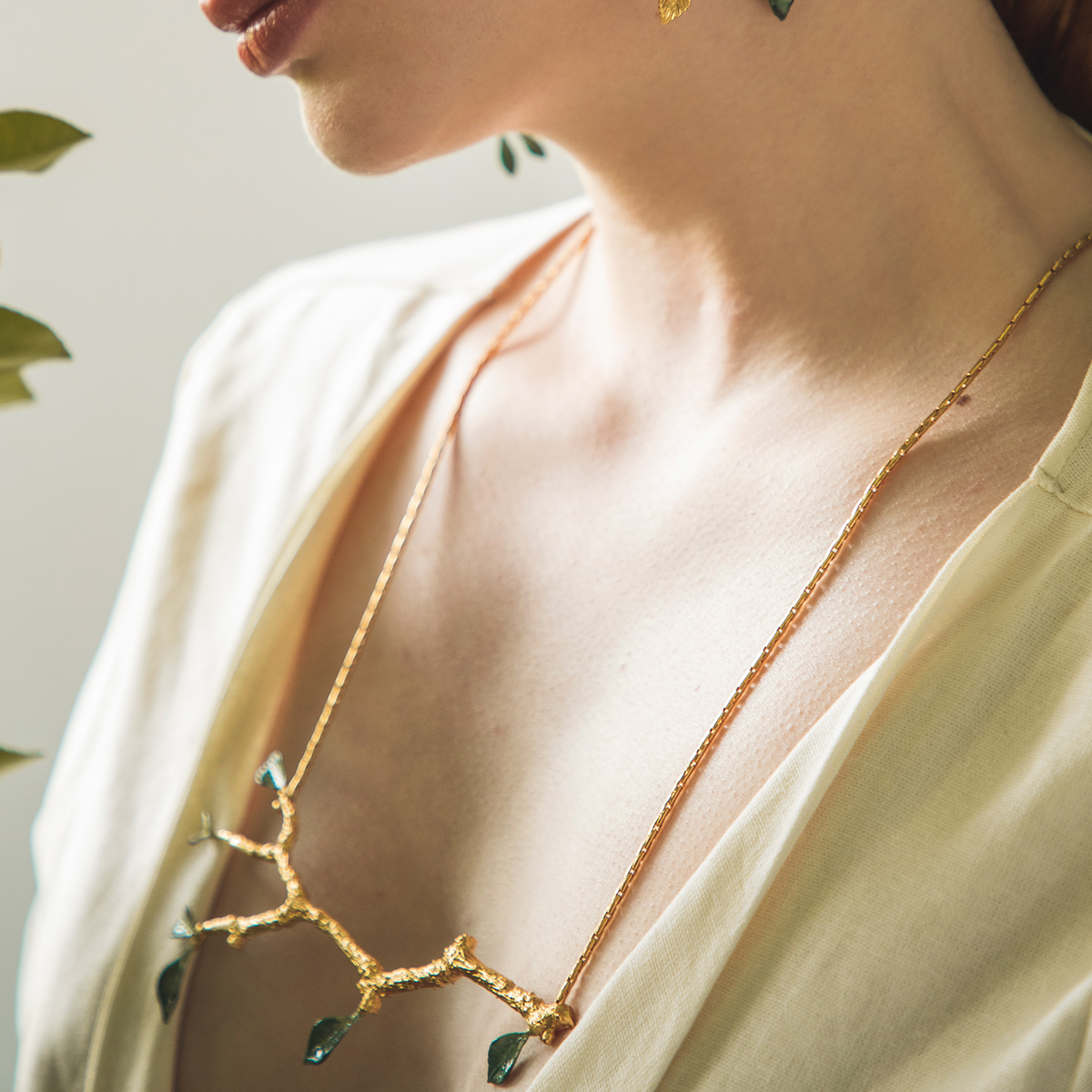 LEMON TREE NECKLACE -ENAMEL