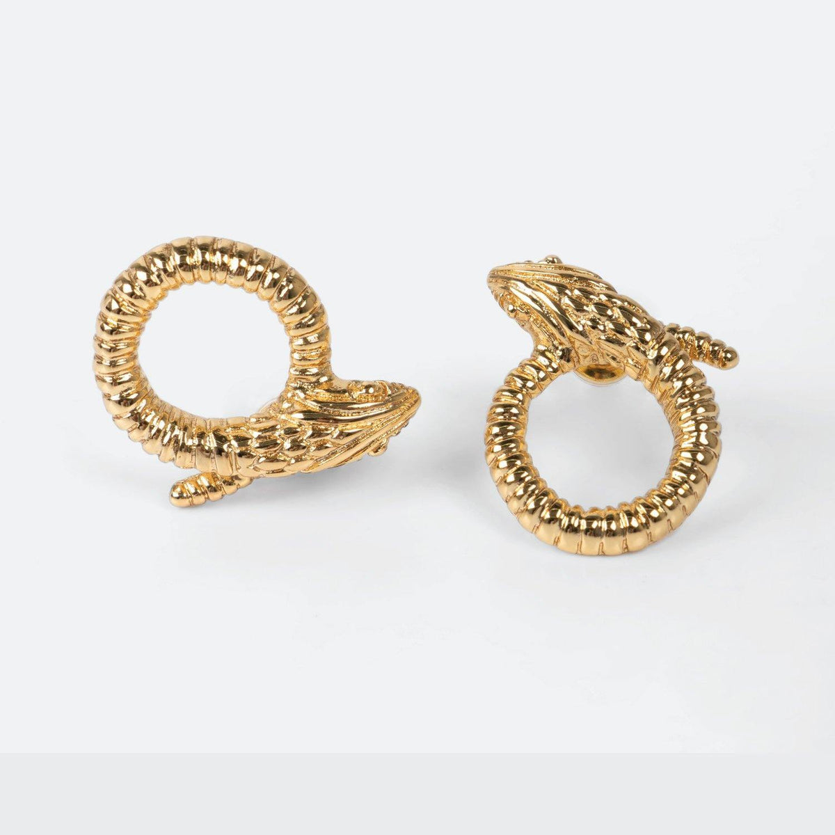 Aretes serpiente circular VELEZ BY PAJAROLIMON - Pajarolimon Colombia