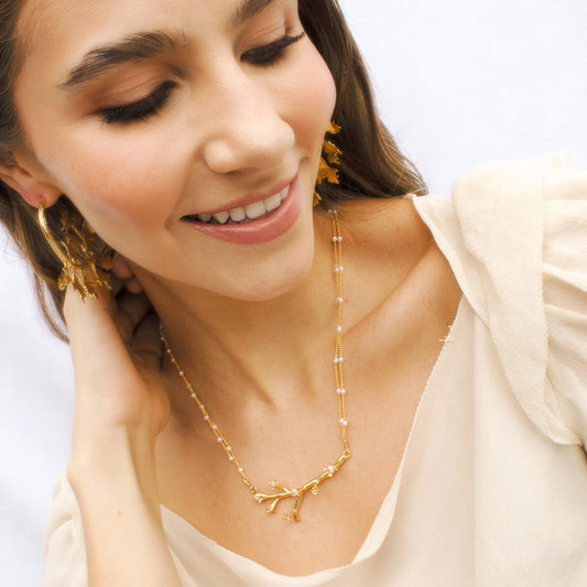 COLLAR PENSAMIENTO PERLA
