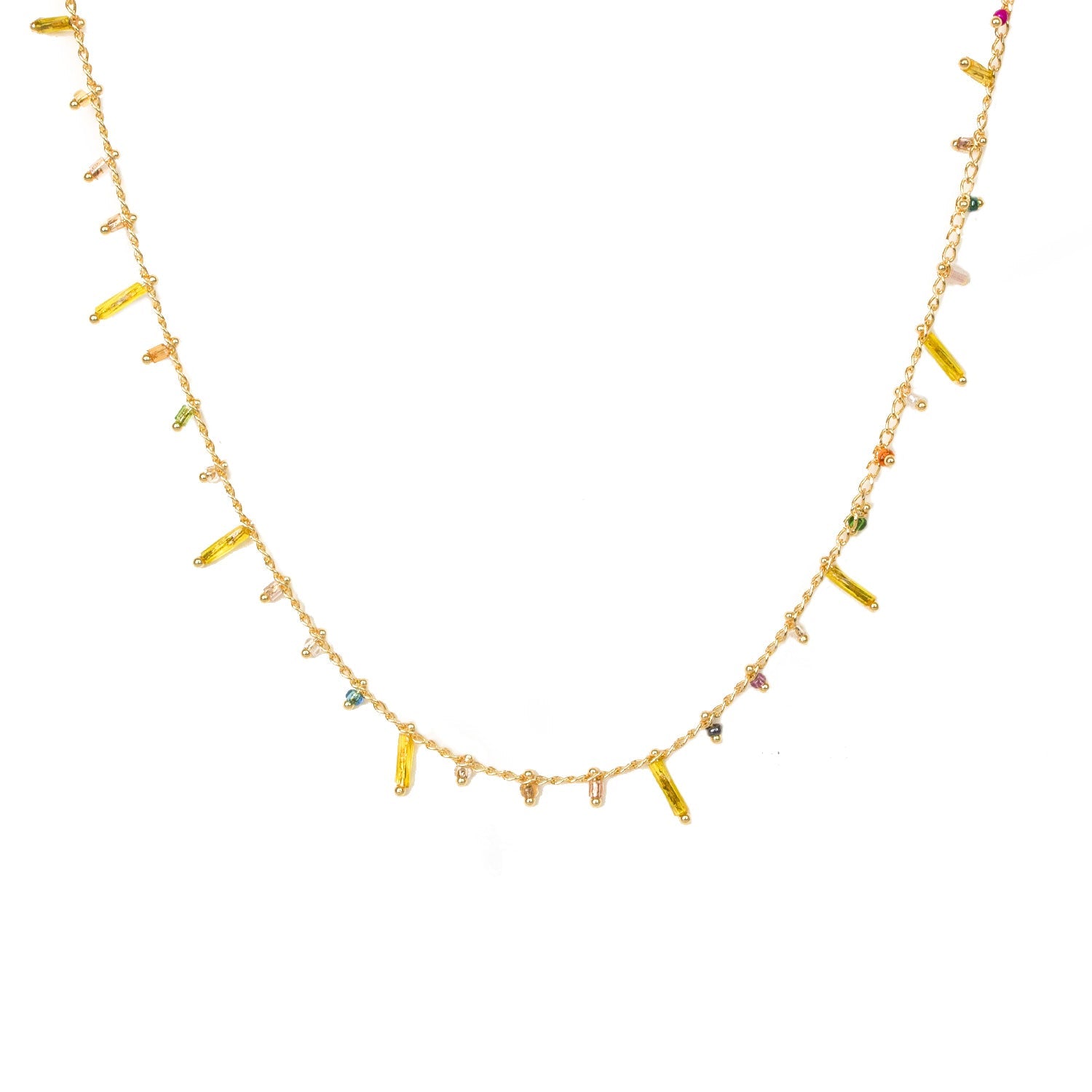 CRIT MIX NECKLACE YELLOW