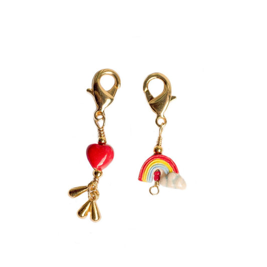 RAINBOW + HEART CHARMS - charms para mujer - Pajarolimon Colombia