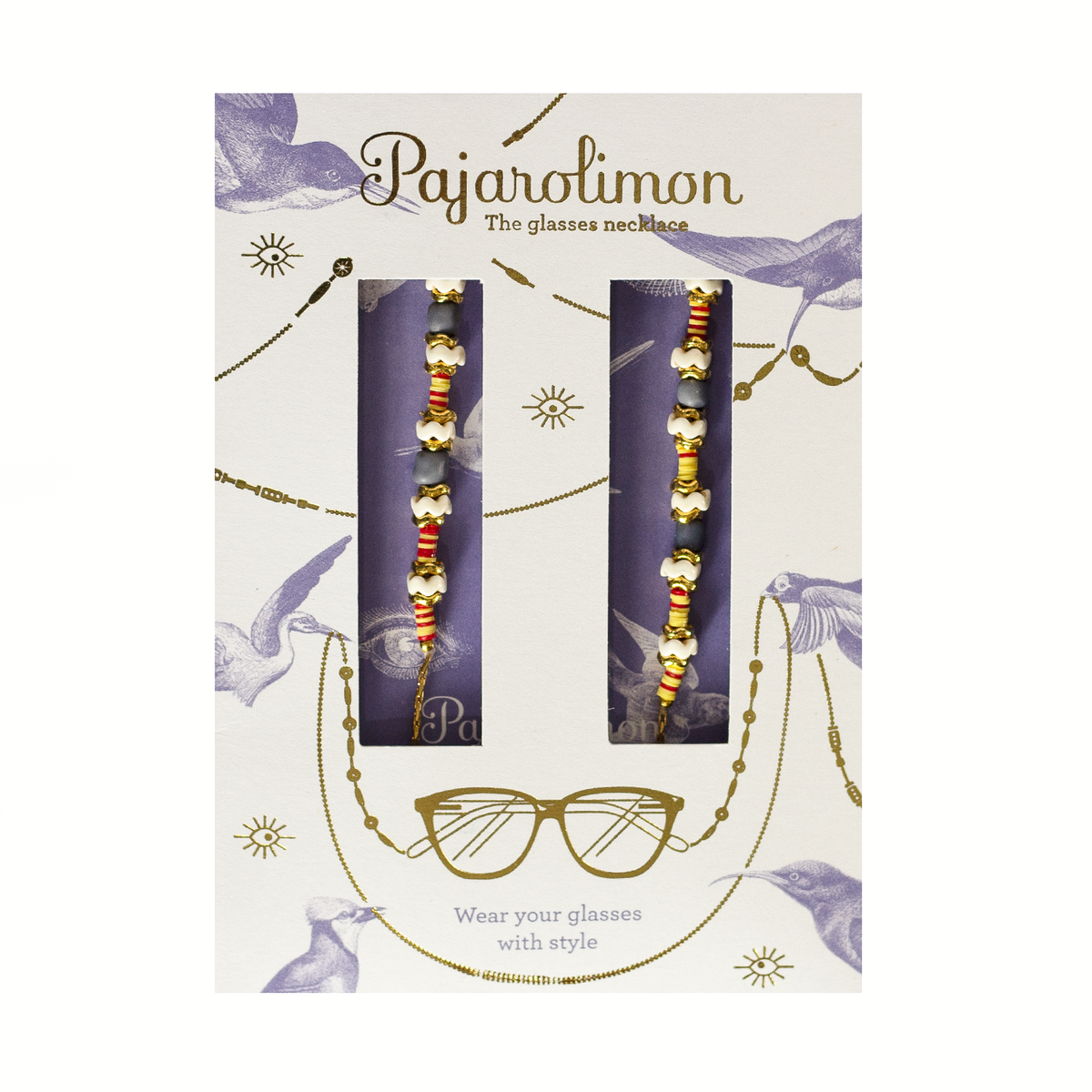 CADEGA DE GAFAS/ MASK CHAIN KAHLO - Pajarolimon Colombia