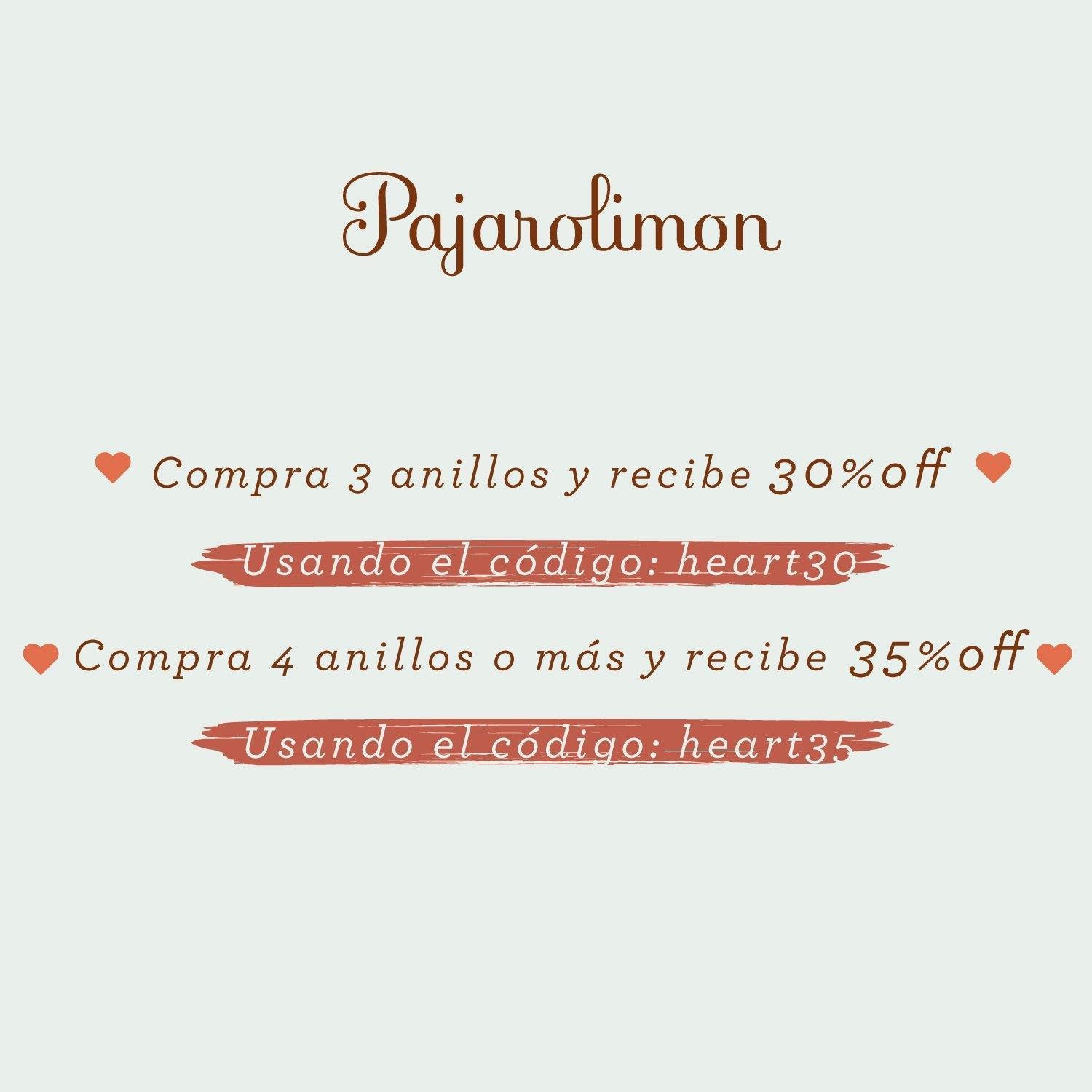 ANILLO HEART - Pajarolimon Colombia